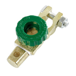 Klema wyłacznik masy akumulatora zielony Hebel 175A (500A) LAMPA