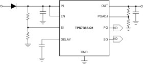 Automotive 150-mA, 40-V, low-dropout voltage regulator with integrated voltage monitoring