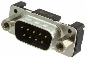 Złącze D-Sub 9-pinowe Męski Proste Przewlekany raster 2.74mm Złoto