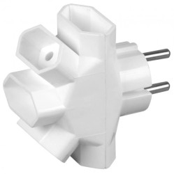 Rozgałęźnik 5-gniazdowy - 5x2P-euro, b/u, biały, 4R / 28206
