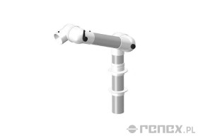 Ramię ALSIDENT 795mm do systemu ALUMINIUM 100 montowane do blatu - białe połączenia