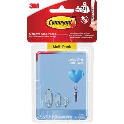 3M 17200CLRFGN Command&#x2122; Strips, Multipack Transparent 16 Parts