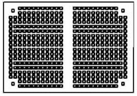 UM-8 Płytka uniwersalna, wymiary: 48x74mm 452 punkty lutownicze - niewiercona