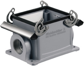 Surface mount housing, size B32, die-cast aluminum, 2 x PG36, angled, cross bow locking, IP65, 1902640000