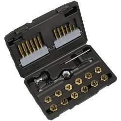 Sealey AK3026 Titanium Coated Hexagonal Tap &amp; Die Set 26pc