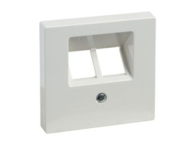 MERTEN SYSTEM M Płytka czołowa mechanizmu gniazda RJ45 podwójna biały polarny MTN296119 SCHNEIDER ELECTRIC