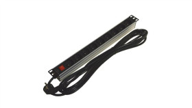 Listwa Zasilająca 1U 19 Cali 9 Gniazd Wyłącznik 5M Kab