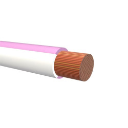 Przewód montażowy 1,5 mm2 Różowy/Biały NEMIQ PVC dł. 100m 1