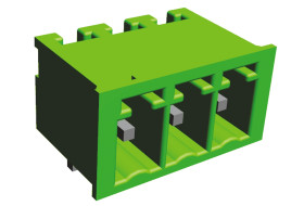 Wtyk PCB 3-pinowe raster: 3.81mm -rzędowe TE Connectivity Montaż na panelu Żeński 11A 300 V AC