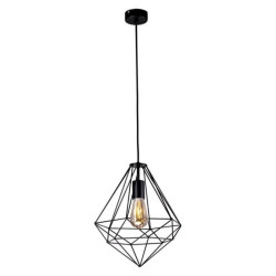 Lampa wiszącą MARKO, druciany geometryczny klosz w kolorze czarnym na E27 K-4000 Kaja Lighting