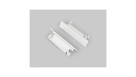 Zaślepka Do Profil Flat8 Biała / White 1Szt With Hole / Z Otworem