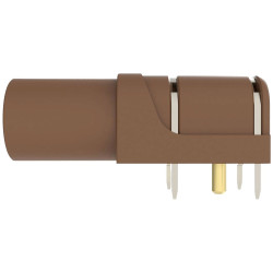 Sch&#xFC;tzinger SWEB 8094 Au/BR 90-Degree Brown Safety Socket 1pc