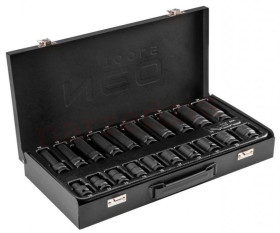 Klucze płasko oczkowe 20-32mm w walizce 84-250+G2