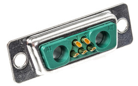 Złącze D-Sub 7-pinowe Żeński Proste Montaż na panelu raster 2.84mm Złoto na niklu