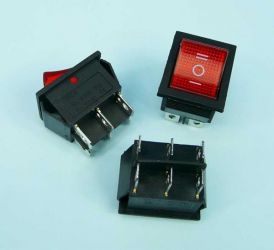 PRZEŁ.3-POZ.I/O/II 250V RED PODŚWIETL.