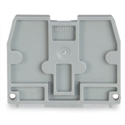 Ścianka koncowa Płytka końcowa WAGO Blok zacisków Zatrzask