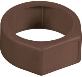 Marker ring, with labeling field, brown for XLR connector, XCR-1