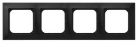 IMPRESJA Ramka poczwórna czarny metalik R-4Y/33