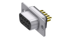 Złącze D-Sub 9-pinowe Żeński Proste Montaż na płytce drukowanej