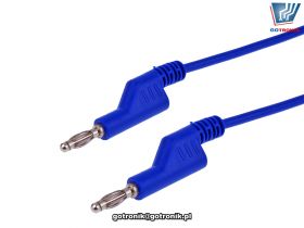 Przewód banan - banan 1mm2 długość 200cm niebieski