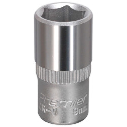 Sealey S1409 Walldrive Socket 9mm 1/4&quot;sq Drive