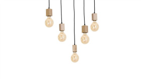 Lampa Sufitowa Kanti Czarna,Regulowana, Szklane Klosze Reflektorków K-8110...