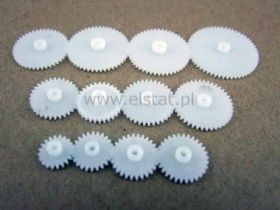 Zestaw 12 kół zębatych i zębatek - do silniczków