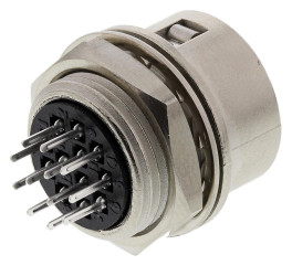 Złącze wielostykowe przemysłowe 12-pinowe Miniaturowe, panelowe Wtyczka Hirose