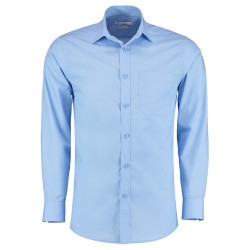 Shirt Poplin Mens Light Blue Long Sleeve