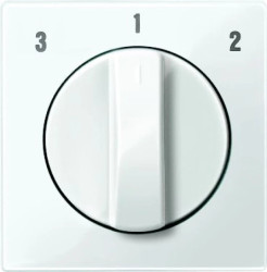 Merten System M Płytka centralna obrotowego łącznika wentylatora biały polarny MTN567319