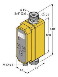 Turck Czujnik przepływu FCMI-3/4D12DYA4P-LIUP8X-H1141 6870817 1 szt.