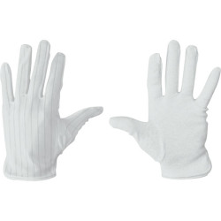 BJZ C-199 2814-S ESD Gloves With PU Coated Nopped Antistatic Palms - Small