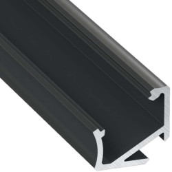 Profil LED Typ H czarny anod. 2m kątowy narożny