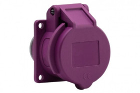 Gniazdo tablicowe przemysłowe niskonapięciowe 16A 2p 24V IP44 Kołnierz 55x55 /FE/