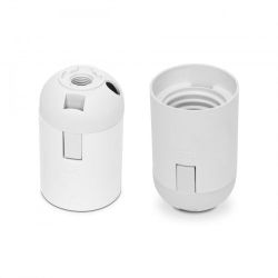 Oprawka plastikowa do żarówki E27 biała