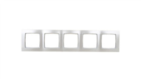 Karo Ramka Pięciokrotna Srebrny Perłowy R-5S/43