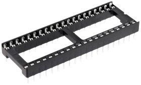 Connfly DS1009-40AT1WS-0B2 Podstawka pod układy scalone Wymiary siatki: 2.54 mm Ilość styków: 40 1 szt. tuba