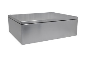 Obudowa 500 mm 400 mm 161mm Stal nierdzewna typu 304 RS PRO, z drzwiami zwykłymi