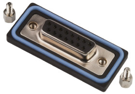 Złącze D-Sub 15-pinowe Żeński Proste Montaż na panelu Złoto