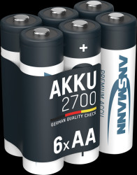 1322-0006-510 NiMH battery, AA (Mignon), 2650 mAh, pack of 6