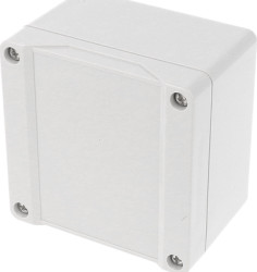 PC enclosure, (L x W x H) 89 x 89 x 61 mm, light gray (RAL 7035), IP66, 1555E2GY