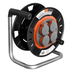 Bryzgoszczelny zwijak bębnowy IP44 4x2P+Z 16A 230V, H05RR-F 3x1,5mm2, 25m,CR-4