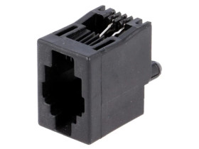 Gniazdo RJ9 4-pin Układ 4p4c THT proste 16,51mm 5558872-1