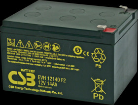 EVH12140F2 Rechargeable AGM battery, 12 V, 14 Ah, cycle-resistant