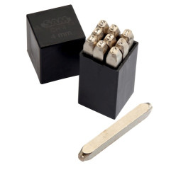 Zestaw wybijaków cyfr wysokość: 6mm 9-szt. Cyfry 0 → 8 długość punktaka: 75mm SAM