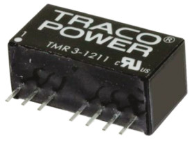 Przetwornica DC-DC, 3W, Uwe 4,5 → 9 V DC, Uwy 15V dc, Iwy 200mA, TRACOPOWER