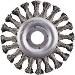 Rhodius 304022 SRBZ Steel Round Brush 125x13x28x22.23mm gezopftem Wire