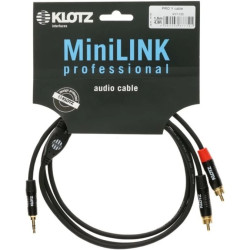 KLOTZ Kabel Audio AUX mini Jack 3,5mm Stereo (wtyk) / 2x RCA Cinch (wtyk) 0,9m
