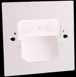 Lampka schodowa LED wpuszczana z czujn. ruchu regul. barwą światła Tracon