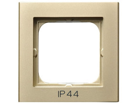 SONATA METALIK Ramka 1 pojedyncza do wyłączników IP44 szampański złoty RH-1R/39 OSPEL